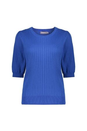 Geisha Geisha pullover rib short sleeves 54031-14 Trui korte mouw 650 cobalt
