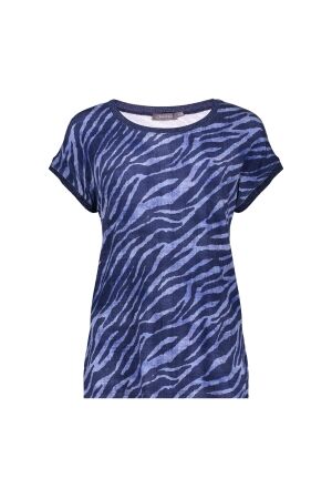 Geisha Geisha t-shirt fancy rib aop 52135-60 T-shirt Korte mouw 625 pr.03-25-1 blue/blue