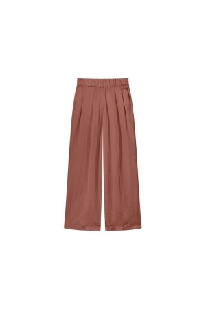 SUMMUM SUMMUM trousers heavy silky touch Broek 505 sephia blush