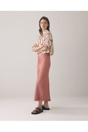 SUMMUM SUMMUM skirt heavy silky touch 505 sephia blush