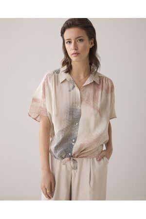 SUMMUM SUMMUM blouse batsleeves clouds & dots Blouse 120 multicolour