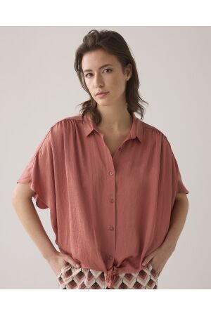 SUMMUM SUMMUM blouse batsleeves silky touch Blouse 505 sephia blush