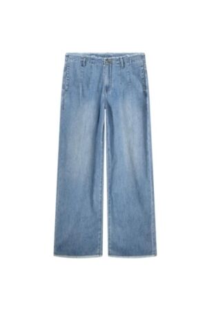 SUMMUM SUMMUM wideleg jeans soft flowy denim Broek 424 bleached denim