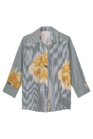 SUMMUM SUMMUM blouse flowers and stripes Blouse 120 multicolour