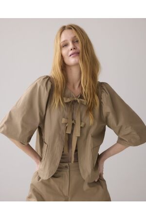 SUMMUM SUMMUM blouse taft Blouse 703 khaki