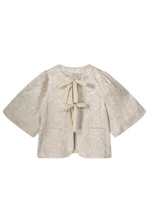 SUMMUM SUMMUM blouse jacquard Blouse 702 pebble beige