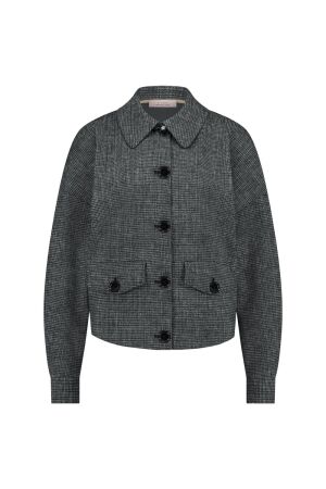 Studio Anneloes Studio Anneloes brioni bnd tweed jacket 12096 Jackets 9011 black/off white