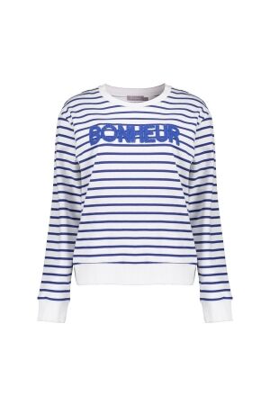 Geisha Geisha sweat striped 52118-41 Sweater 625 blue/off-white