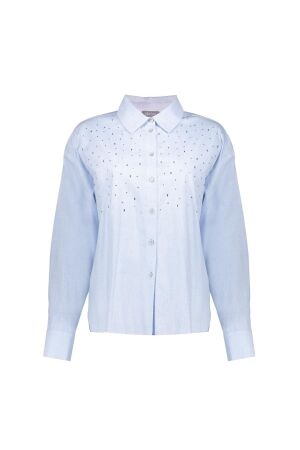 Geisha Geisha blouse rhinestones 53120-47 Blouse 625 blue