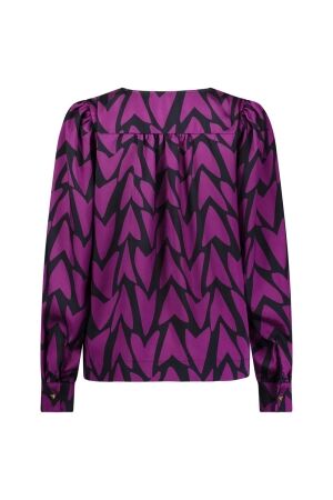 Studio Anneloes Studio Anneloes les satin love blouse 12197 Blouse 9051 black/magenta