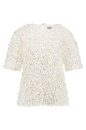 Studio Anneloes Studio Anneloes madison flower top 12198 T-shirt Korte mouw 1100 off white