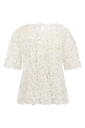 Studio Anneloes Studio Anneloes madison flower top 12198 T-shirt Korte mouw 1100 off white