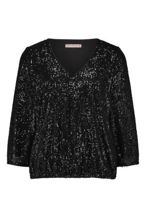 Studio Anneloes Studio Anneloes victoria sequins top 12199 T-shirt Lange mouw 9000 black