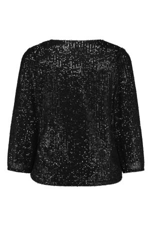 Studio Anneloes Studio Anneloes victoria sequins top 12199 T-shirt Lange mouw 9000 black