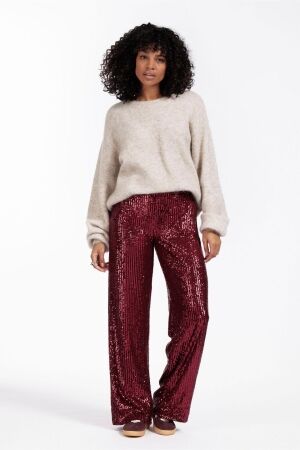 Studio Anneloes Studio Anneloes tracey sequins trousers 12037 Broek 3600 merlot