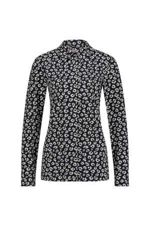 Studio Anneloes Studio Anneloes poppy leopard blind shirt 12230 Blouse 6914 dblue/kit