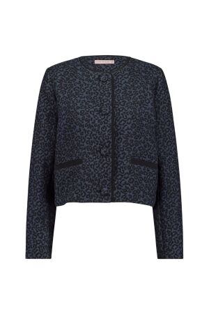 Studio Anneloes Studio Anneloes alize jacquard leopard jacket 12240 Jackets 6690 light blue//black