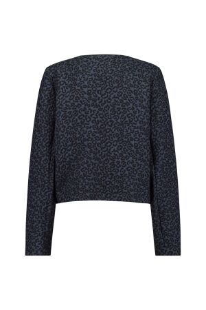 Studio Anneloes Studio Anneloes alize jacquard leopard jacket 12240 Jackets 6690 light blue//black