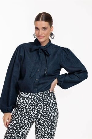 Studio Anneloes Studio Anneloes stella denim blouse 12260 Blouse 6201 denim blue/silver