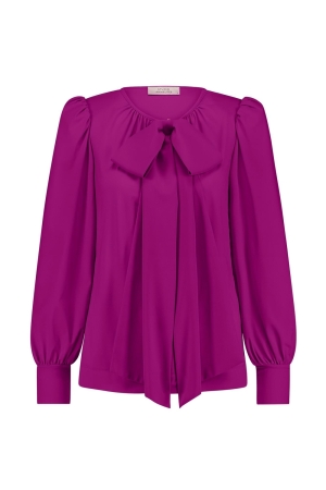Studio Anneloes Studio Anneloes laurencia bow blouse 12212 Blouse 5100 magenta