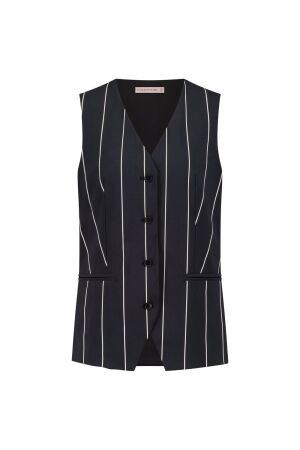 Studio Anneloes Studio Anneloes esmee stripe gilet 12213 Gilets 9014 black/kit
