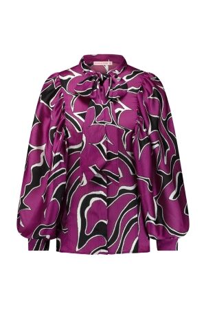 Studio Anneloes Studio Anneloes paulette crinkle blouse 12218 Blouse 5190 magenta/black