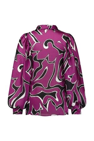 Studio Anneloes Studio Anneloes paulette crinkle blouse 12218 Blouse 5190 magenta/black