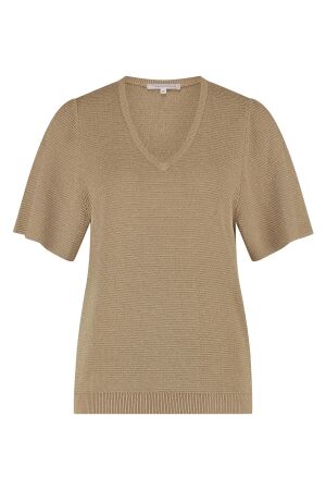 Tramontana Tramontana v-neck lurex jumper y07-15-601 Trui 002000-sand