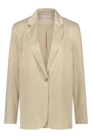 Tramontana Tramontana crinkled satin blazer c40-15-801 Blazers 002000-sand