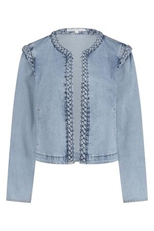 Tramontana Tramontana braided-detailed jacket f01-15-801 Jackets 000043-lightbluedenim