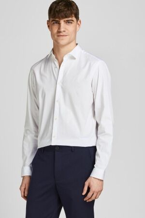 Jack & Jones Jack & Jones jprblaactive stretch l/s shirt sn Overhemd white slim fit