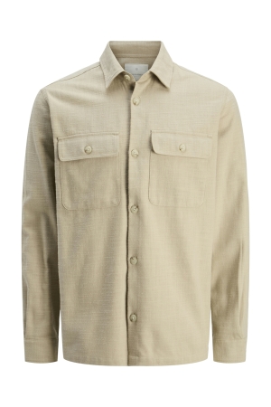 Jack & Jones Jack & Jones jprccraymond spring solid overshirt sn Overshirt white pepper comfort fit