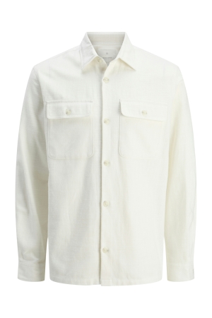 Jack & Jones Jack & Jones jprccraymond spring solid overshirt sn Overshirt cloud dancer comfort fit