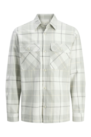 Jack & Jones Jack & Jones jprccraymond spring check overshirt sn Overshirt aqua gray