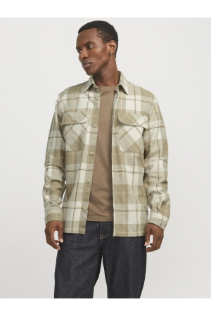Jack & Jones Jack & Jones jprccraymond spring check overshirt sn Overshirt white pepper