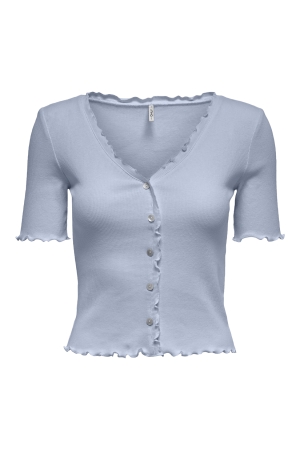 Only Only onllaila s/s button top jrs T-shirt Korte mouw soft chambray