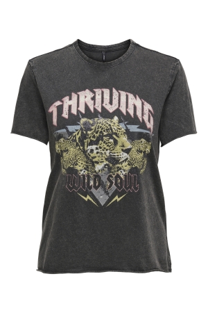 Only Only onllucy life reg s/s top box jrs T-shirt Korte mouw black thriving refined Black Thriving refined