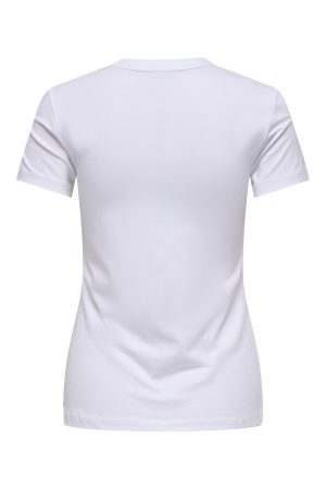 Only Only onlvibe life s/s glasses top box jrs T-shirt Korte mouw bright white cattitude