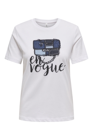 Only Only onlemma life reg s/s lady top box jrs T-shirt Korte mouw bright white bag