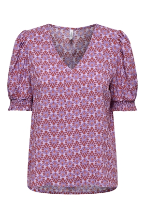 Only Only onlnova life vis s/s blair top aop T-shirt Korte mouw dewberry 615 cayo