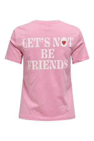 Only Only onllotte life reg s/s not top box jrs T-shirt Korte mouw sachet pink not friends