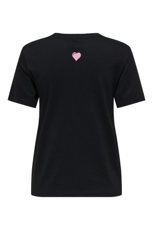 Only Only onllotte life reg s/s not top box jrs T-shirt Korte mouw black not lovers