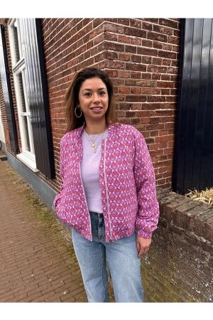 Only Only onlbiana aop bomber cs otw Jackets roseate spoonbill dewberry