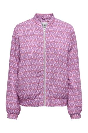 Only Only onlbiana aop bomber cs otw Jackets roseate spoonbill dewberry
