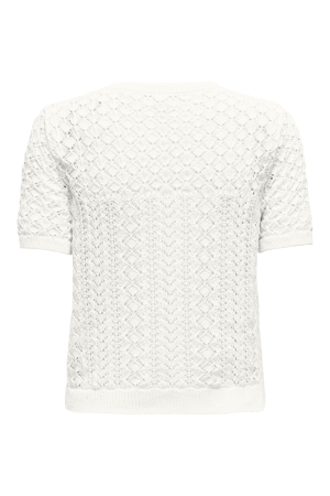 Only Only onlsaga life ss o-neck cc knt Trui korte mouw cloud dancer