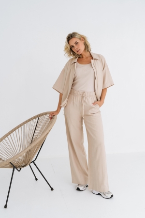 Maicazz Maicazz merlijn sp25.60.322 Blouse light sand