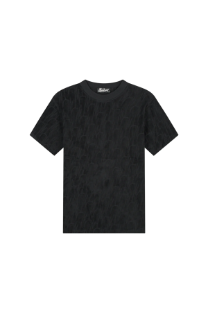 Malelions Malelions monogram towelling t-shirt mm3-ss25-23 Print T-shirts 900 black