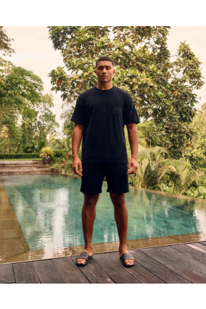 Malelions Malelions signature towelling t-shirt mm3-ss25-25 Print T-shirts 900 black