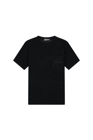Malelions Malelions signature towelling t-shirt mm3-ss25-25 Print T-shirts 900 black