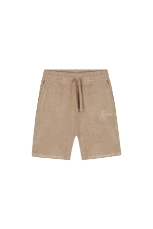 Malelions Malelions signature towelling shorts mm3-ss25-26 Korte broeken 336 taupe